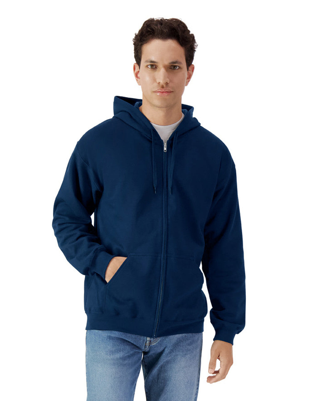 Gildan Midweight Fleece Adult Full Zip Hooded Sweatshirt