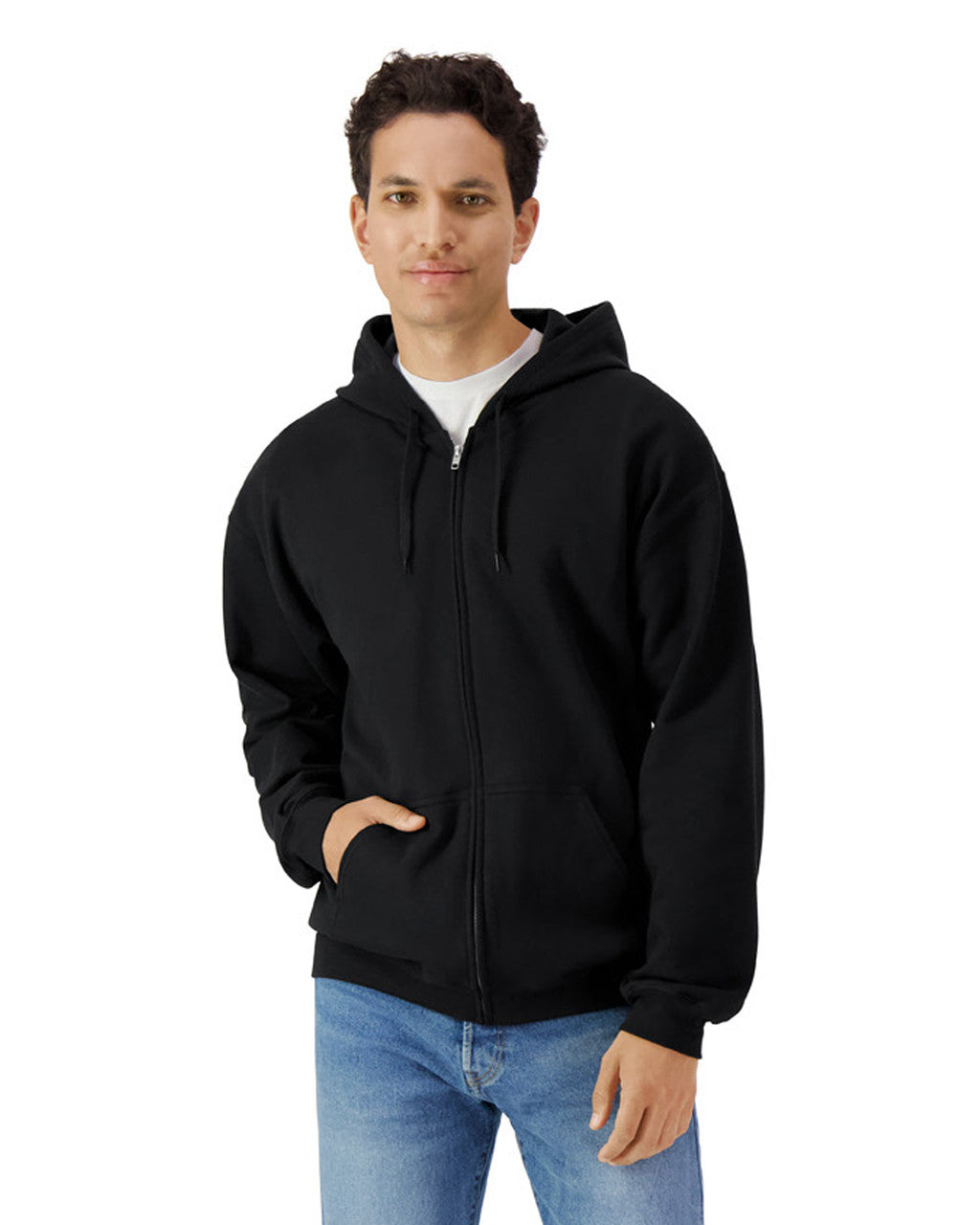 Gildan Midweight Fleece Adult Full Zip Hooded Sweatshirt